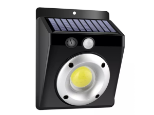 Lampa LED COB okrągła ścienna solarna z sensorem