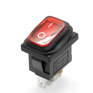 Przełącznik KSD1-101 8A 250V ON-OFF 3pin czerwony IP65