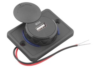 Ładowarka samochodowa USB 3.0 monatżowa slim 12/24V QUICK