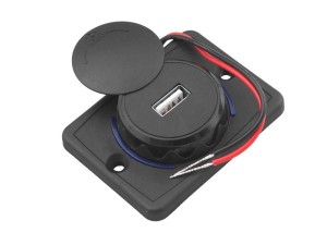 Ładowarka samochodowa USB monatażowa slim 12/24V - 5V/2,4A