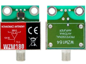 Wzmacniacz antenowy WZM-180 30dB ceramiczny, ekranowany