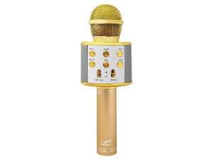 Mikrofon z bluetooth LTC z wbudowanym głośnikiem złoty