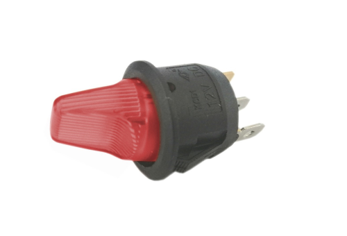 Przełącznik KCD1R 6A/250V podświetlenie 230V czerwone