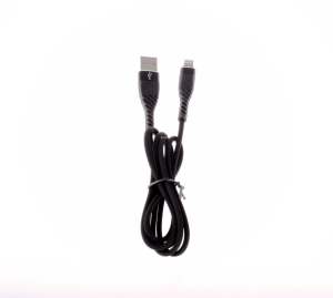 Kabel USB wtyk A - Lighting 1m wzmacniany, czarny LIBOX LB0154