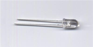 Dioda LED F5 czerwona 12V clear