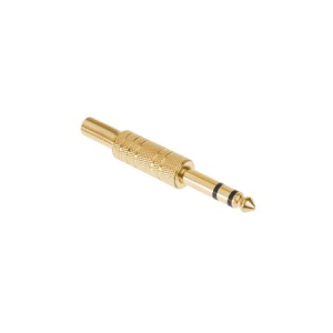 Wtyk Jack 6.3 stereo gold
