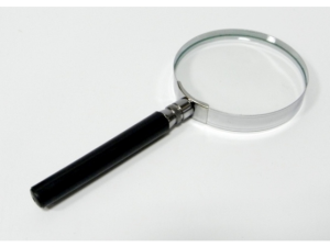 Lupa klasyczna 75mm szklana metal