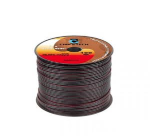 Kabel głośnikowy 2x 0,75mm Cu czarny