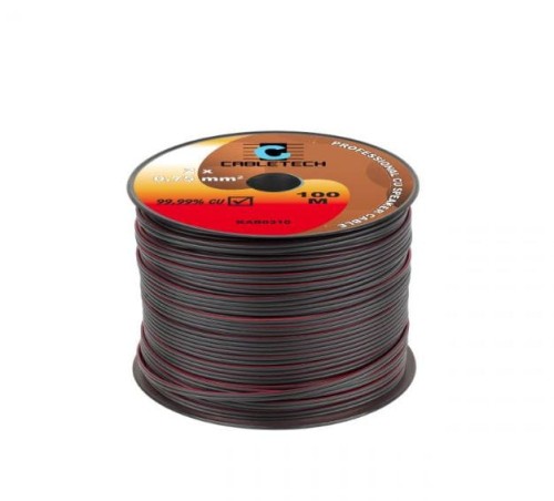 Kabel głośnikowy 2x 0,75mm Cu czarny