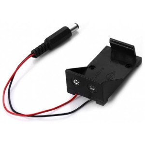Pojemnik na baterię 6F22 z wtykiem DC 2,1/5,5 mm