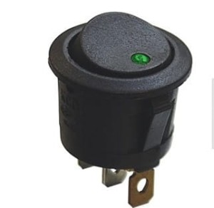 Przełącznik SMRS 101 6LDG okrągły ON-OFF D20 12V/20A zielony