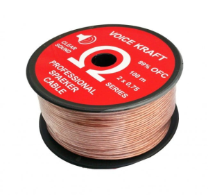 Kabel głośnikowy 2x 0,5mm OFC przezroczysty