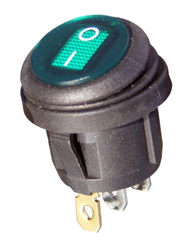 Przełącznik KCD1 12V ON-OFF 3 pin green