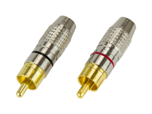 Wtyk cinch silver złocony profesional (RCA)