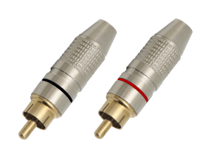 Wtyk cinch RCA silver