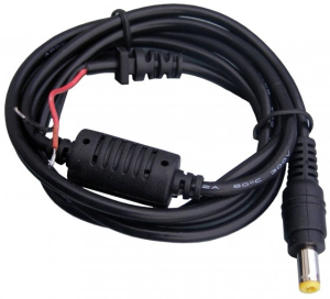 Wtyk DC 2,1 x 5,5mm z kablem 1,2m, z filtrem