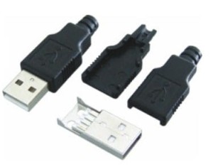 Wtyk USB A na kabel z osłonką