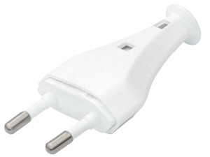 Wtyk sieciowy ZN-11 płaski biały MONTIS