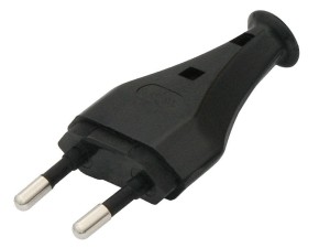 Wtyk sieciowy ZN-11 płaski, czarny MONTIS