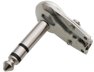 Wtyk Jack 6,3 stereo, metalowy, kątowy