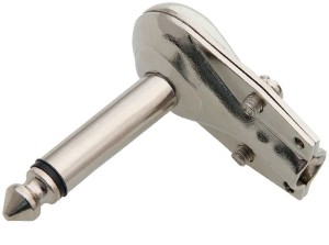 Wtyk Jack 6,3 mono, metalowy, kątowy