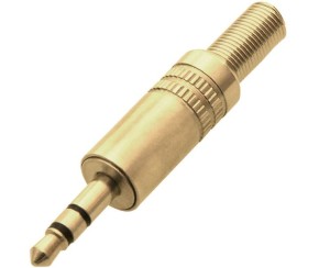Wtyk Jack 3,5 stereo, gold