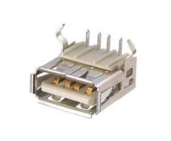 Gniazdo USB A do druku, białe