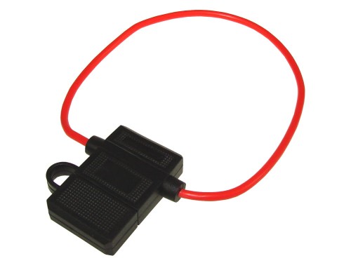 Gniazdo bezpiecznika nożowego 20mm z kablem 4mm2 / 30cm