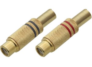 Gniazdo cinch na kabel gold (RCA)