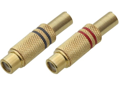 Gniazdo cinch na kabel gold (RCA)