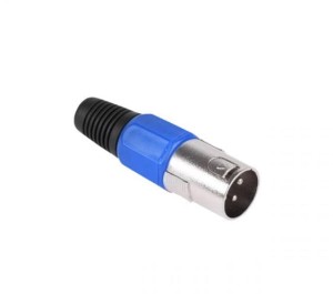 Wtyk CANON JR 0605 XLR na kabel niebieski