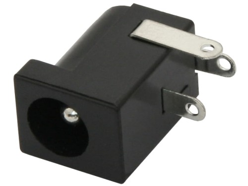 Gniazdo DC 5,5/2,5 plastik, montażowe