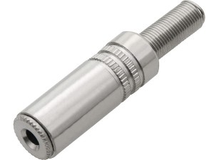 Gniazdo Jack 3,5 stereo, na kabel, metal