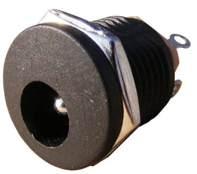 Gniazdo DC 5,5/2,5 montażowe nakrętka z tyłu