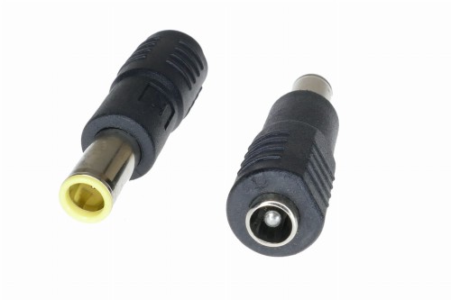 Redukcja DC z 2,1x5,5mm na 5,5x8.0mm + PIN, żółty
