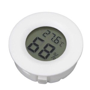 Termometr panelowy -50-110C + higrometr, okrągły, biały