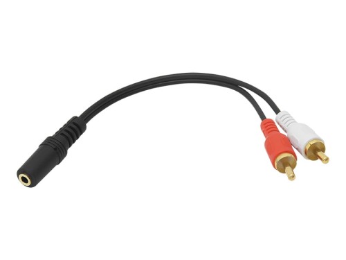 Kabel gniazdo Jack 3,5 - 2 cinch, 20cm