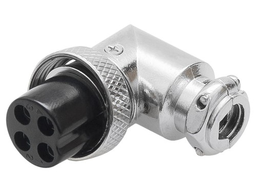 Wtyk mikrofonowy CB 4-pin, kątowy