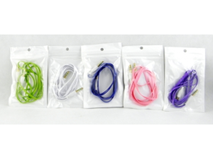 Kabel Jack 3.5 - Jack 3.5, 1m płaski kolorowy