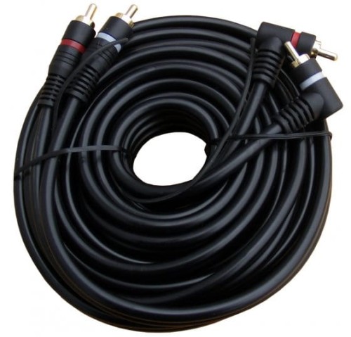 Kabel 2 cinch x 2 cinch, 5m, kątowo-prosty + kabel sterujący