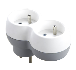 Rozgałęźnik sieciowy wtyk -> 2 gniazda z uziemieniem LB0166-2