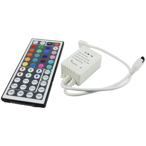 Sterownik taśm RGB, 6A, pilot IR 44 przyciski