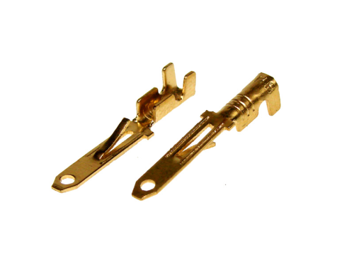 Końcówka konektorowa męska E 2,8mm z zaczepami, na przewód 0,3-1mm2