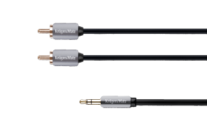 Kabel Jack 3,5 - 2x RCA, 1,8m, Kruger&Matz