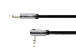 Kabel Jack 3.5 - Jack 3.5, 1m, wtyk prosty/kątowy, Kruger&Matz