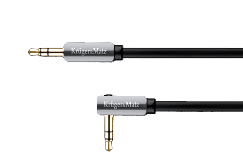 Kabel Jack 3.5 - Jack 3.5, 1m, wtyk prosty/kątowy, Kruger&Matz
