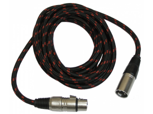 Kabel wtyk XLR - gniazdo XLR, 10m, czarny