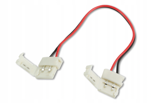 Złącze taśmy LED 10mm, 2x zatrzask z kablem