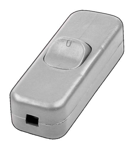Wyłącznik przelotowy duży, srebrny 3A/250V