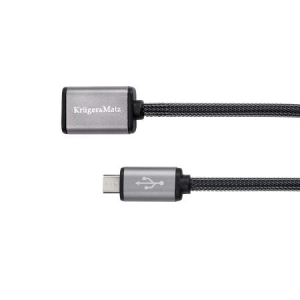 Kabel USB gniazdo A - micro USB 0,2m Kruger&Matz